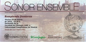 Invitación Sonor Ensemble 29.03.2016